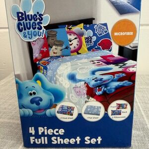 Nickelodeon Blue's Clues & You 4pc FULL SIZE Bed Microfiber Sheet Set